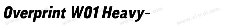 Overprint W01 Heavy字体转换